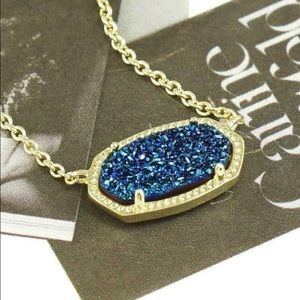 Kendra Scott Blue Drusy Necklace